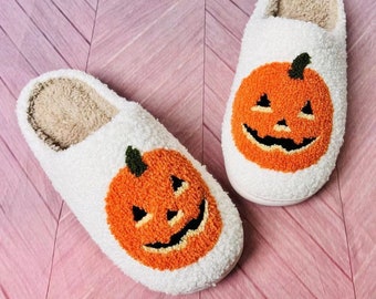 Halloween pumpkin slippers