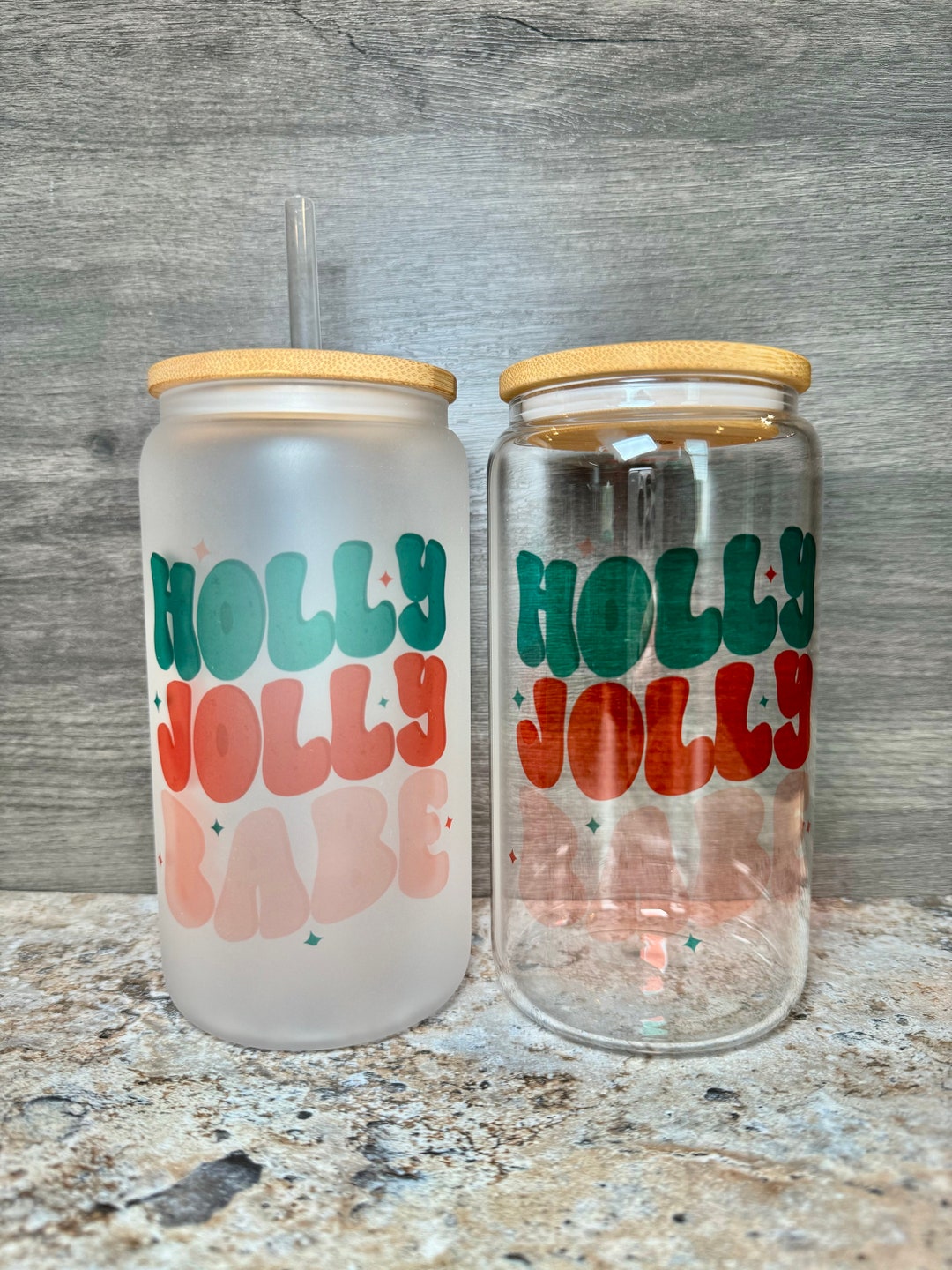 Personalized Glass Cans Custom Beer Can With Lid and Straw - Etsy