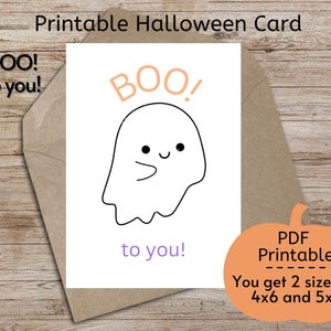 Halloween card, printable Halloween card, ghost card printable, cute ghost printable, cute ghost card, baby shower ghost, kids Halloween card, cute ghost card for baby shower, kids printable Halloween card