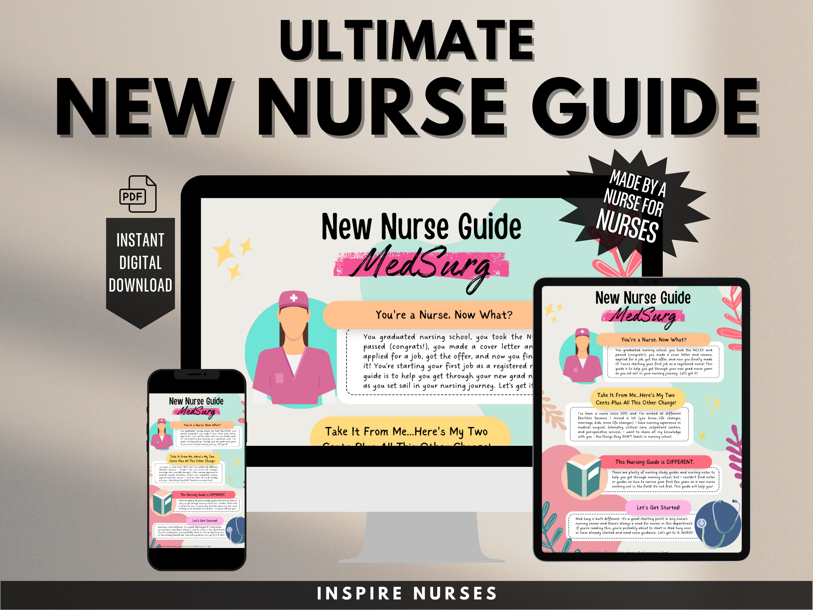 New Grad Nurse Guide, Nursing Notes, Nurse Notes, Medsurg Nurse, Medsurg Notes, Nursing Cheat Sheet, New Nurse, Medsurg Nursing Student