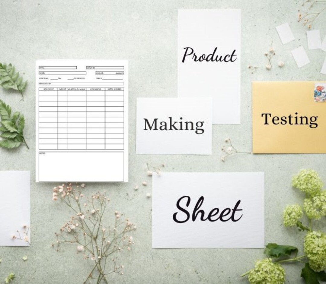 Product Batch Ingredient Tracker - Etsy