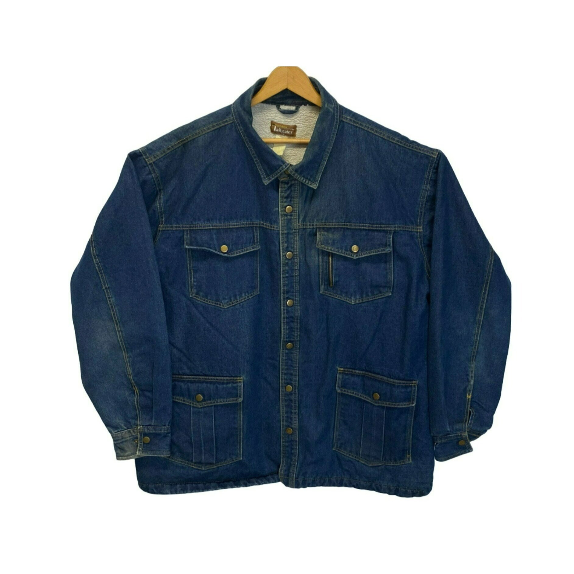 Mens Denim Trucker Jacket 5XL Vintage Haband Tailgater Sherpa Etsy