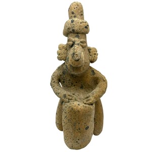 Pre Columbian Terracotta Figurine Mexican Folk Art Sculpture Artifact Mexico