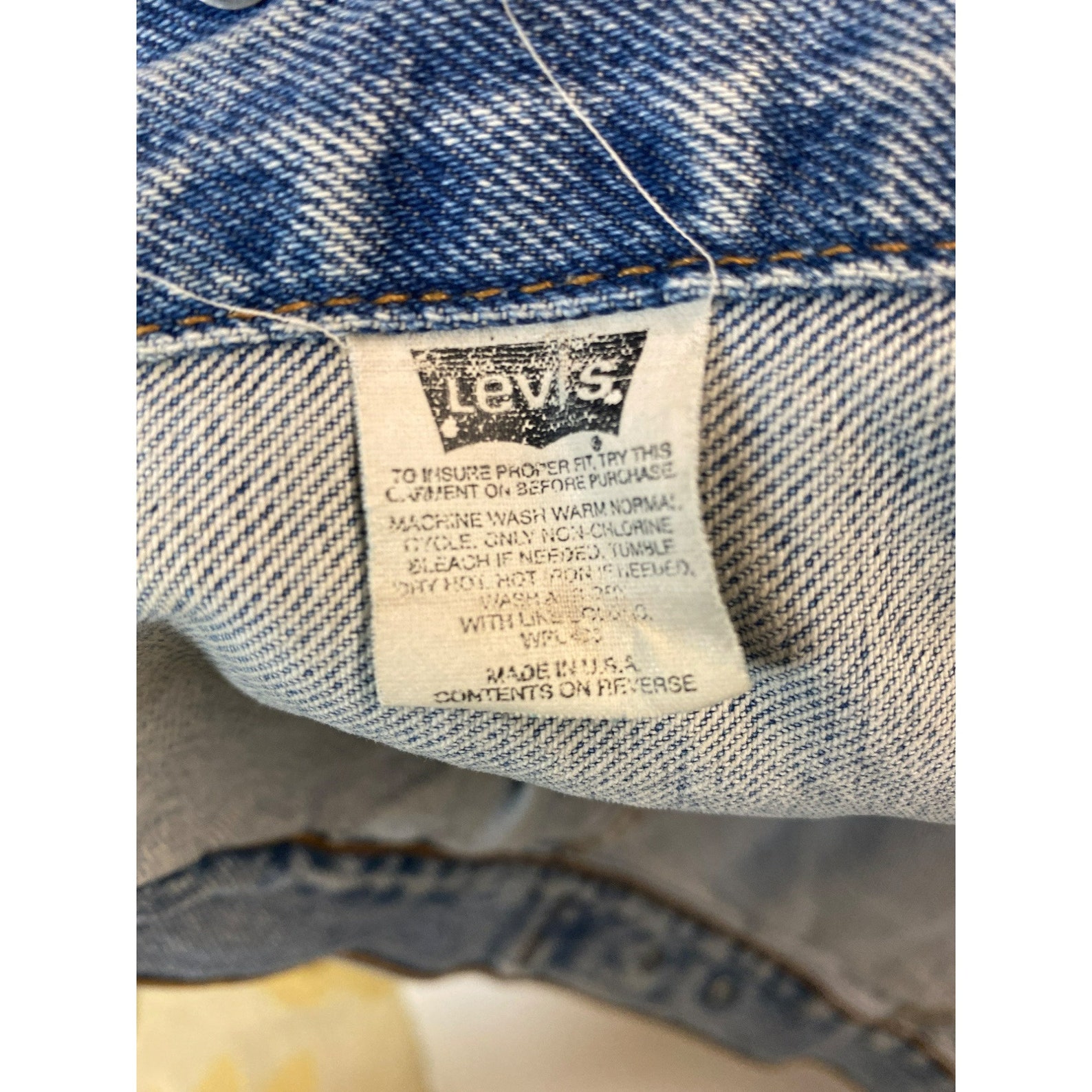 90'S Levi's 75432-0210 Denim Jacket, Men's Size L, Vintage cotton blue type Vintage Second Hand