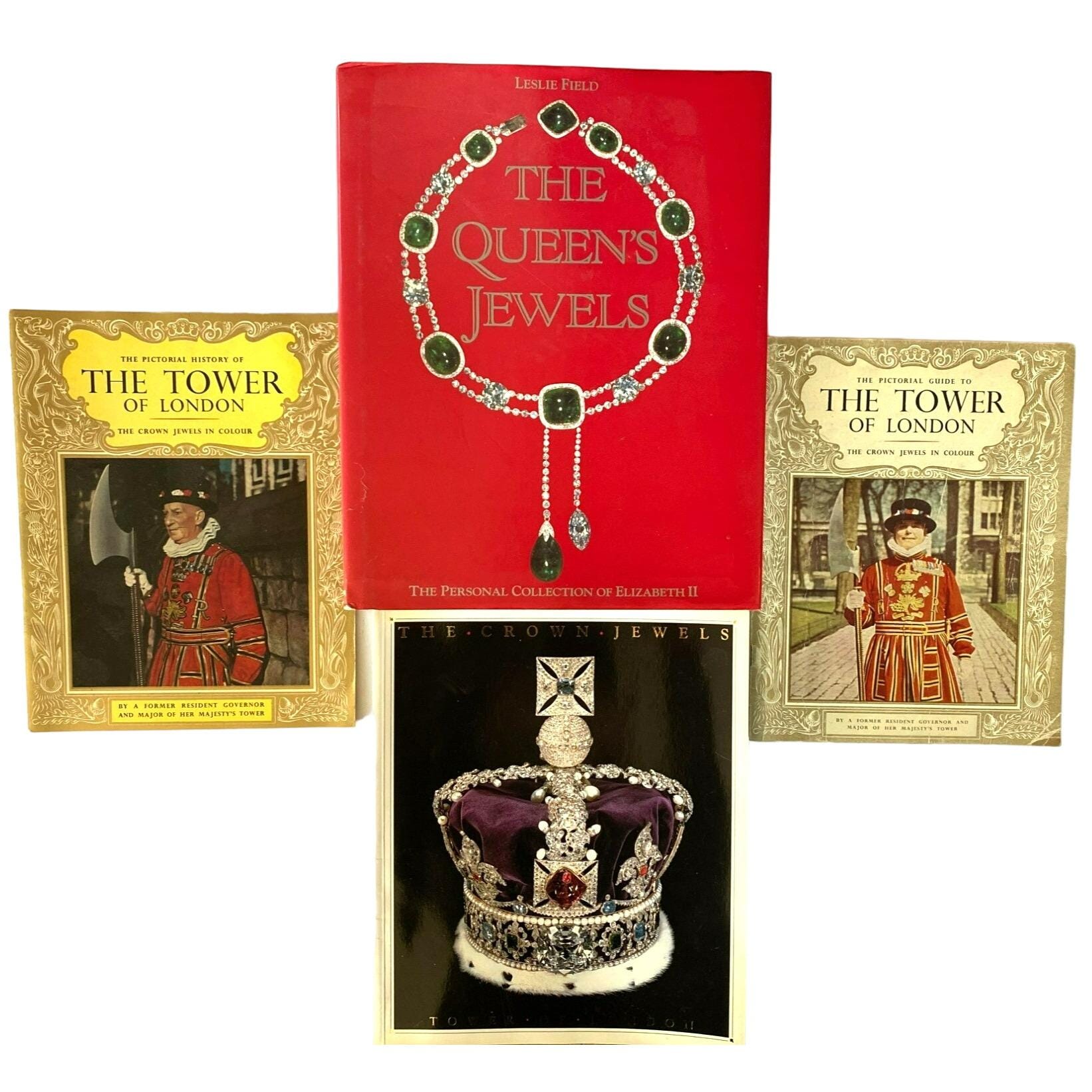 Queens Jewels, Crown Jewels, Tower of London: 4 Books British Royal Jewelry Gems