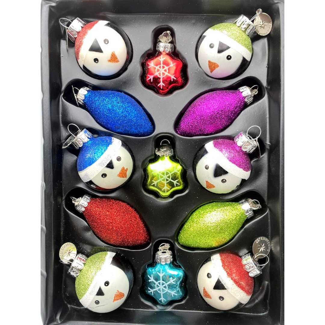 Christopher Radko 13 Ornaments Celebrations Penguins Snowflakes