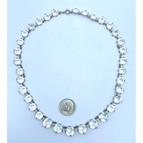 Vintage Art Deco Rivière Czech Rhinestone Crystal… - image 9