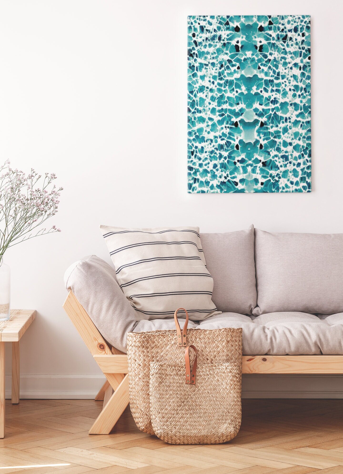 Blue Green Printable Wall Art Digital Download Blue Green Wall Decor ...
