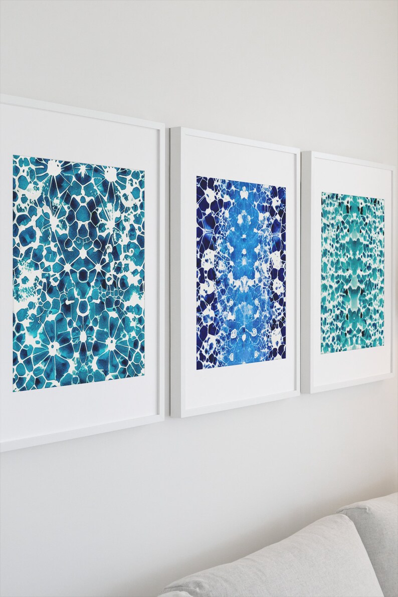 Blue and White Printable Wall Art Digital Print Blue Wall Decor Navy