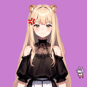 Ready to Use Vtuber, Brown Bear Girl / Premade & Presetup model, ready for streaming / Vtube Studio / Twitch / Commercial use / Ready To Use zdjęcie 8