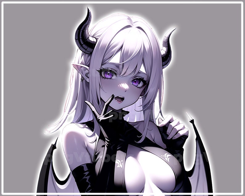 Ready to Use Vtuber, White Succubus Girl PACK / Premade & Presetup model, PNGTUBER INCLUDED / Vtube Studio / Twitch / Commercial use / Combo zdjęcie 9