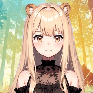 Ready to Use Vtuber, Brown Bear Girl / Premade & Presetup model, ready for streaming / Vtube Studio / Twitch / Commercial use / Ready To Use zdjęcie 4