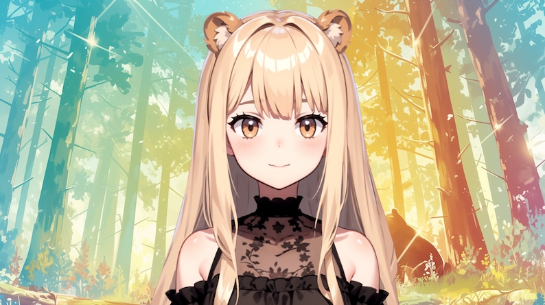 Ready to Use Vtuber, Brown Bear Girl / Premade & Presetup model, ready for streaming / Vtube Studio / Twitch / Commercial use / Ready To Use zdjęcie 4