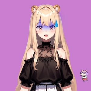 Ready to Use Vtuber, Brown Bear Girl / Premade & Presetup model, ready for streaming / Vtube Studio / Twitch / Commercial use / Ready To Use zdjęcie 6