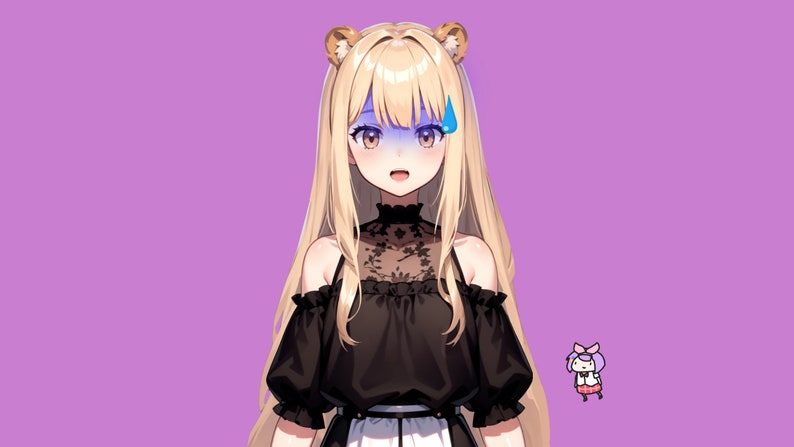 Ready to Use Vtuber, Brown Bear Girl / Premade & Presetup model, ready for streaming / Vtube Studio / Twitch / Commercial use / Ready To Use zdjęcie 6