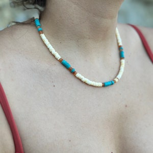 Terra, Natural Gemstone Necklace, Earth Design with Agate, Coral and Turquoise Gemstone, Handmade Necklace, Gift for Her, Gift for Women