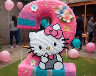 H /kitty birthday   theme  piñata