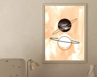 Beige Wandkunst, Minimale Wandkunst, Moderne Wandkunst, Abstrakte Kunst, Abstrakter Druck, Abstrakte Wandkunst, Natürliches Dekor, Creme Braun