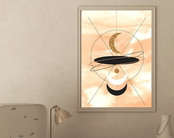 Beige Wall Art, Minimal Wall Art, Modern Wall Art, Abstract Art, Abstract Print, Abstract Wall Art, Natural Decor, Cream Brown