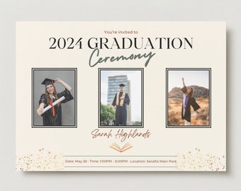 Graduation Ceremony Invite - Instant Download