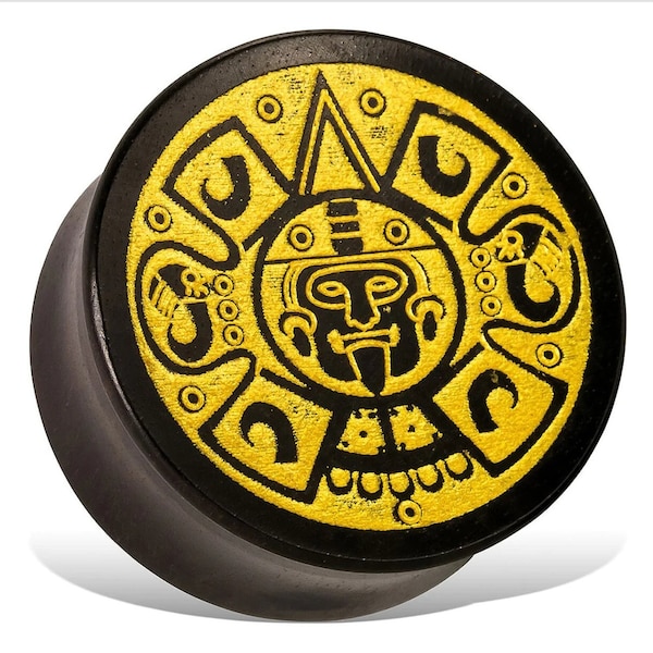 NATIVE AZTEC sacred symbol ear plugs