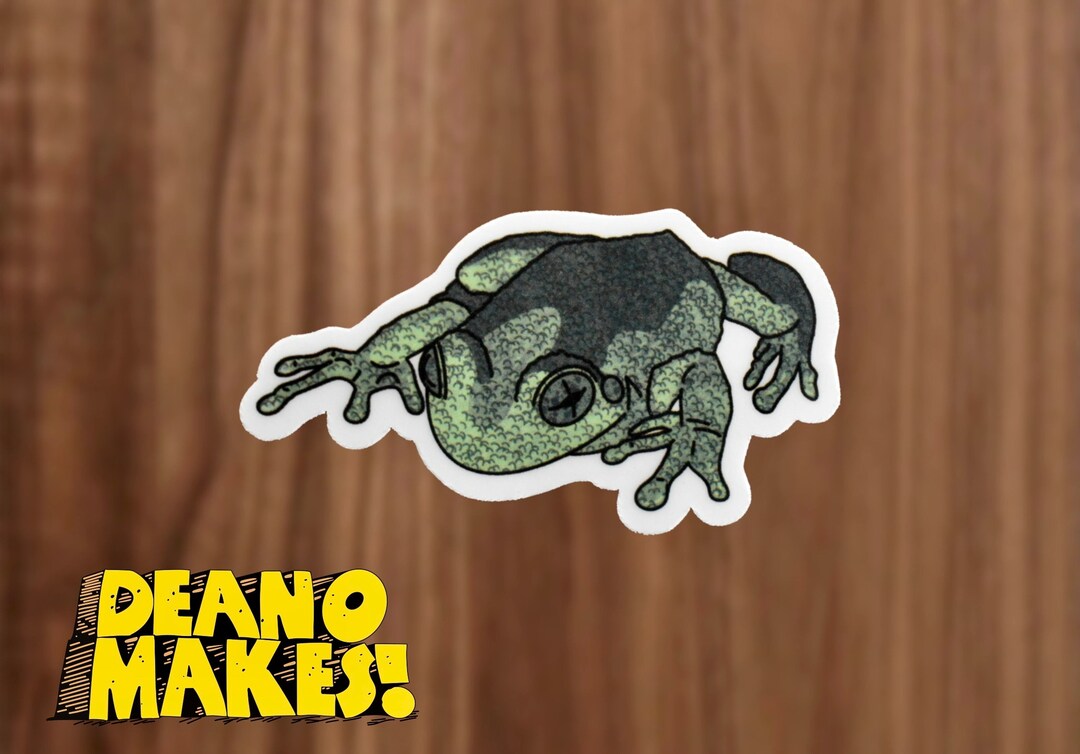 Tree Frog Sticker Green Tree Frog Sticker - Cute Waterproof Vinyl Decal - Etsy