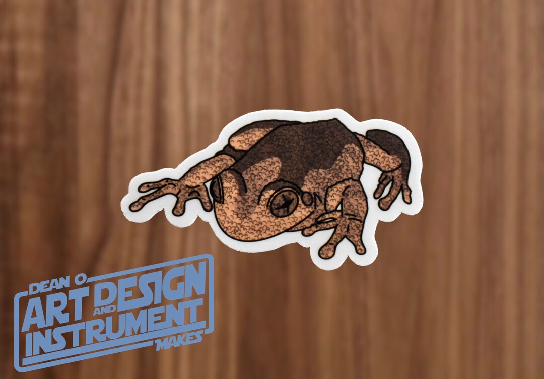 Brown Tree Frog Sticker – Cute Waterproof Vinyl Animal Decal - Etsy