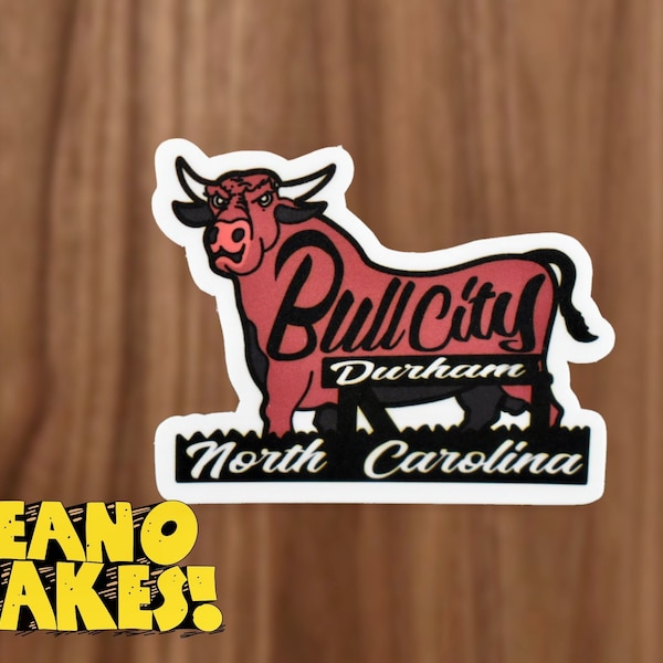 Bull City Sticker Durham North Carolina Waterproof Vinyl Sticker