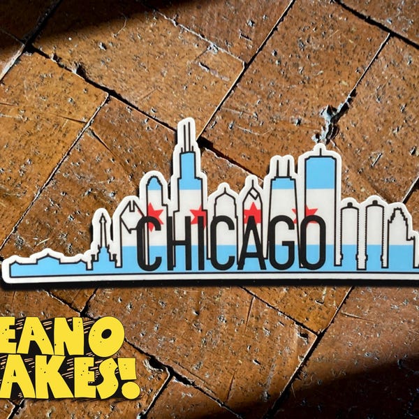 Windy City Sticker Chicago Skyline Waterproof Vinyl Sticker