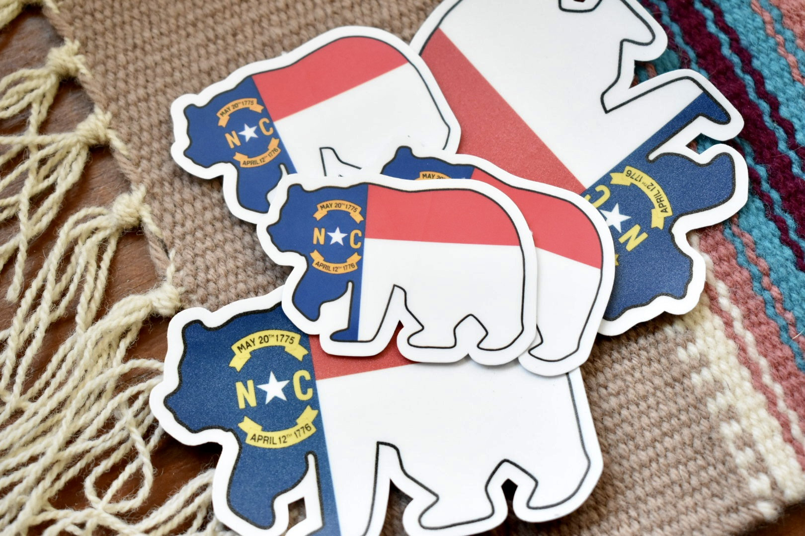 North Carolina Sticker NC Flag Black Bear Waterproof Vinyl Sticker - Etsy