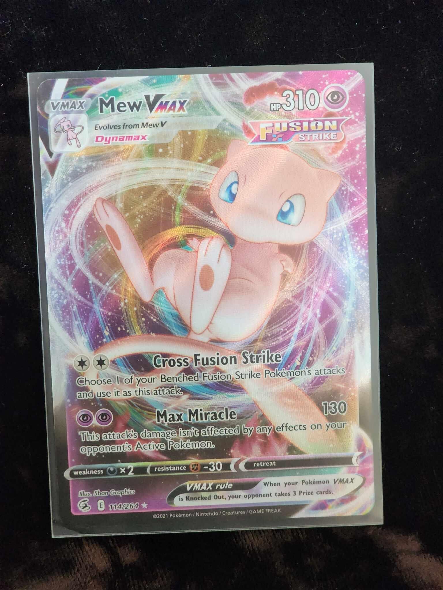 2021 New Pokemon Mewtwo Metal Cards Gold Mew V Pikachu Vmax