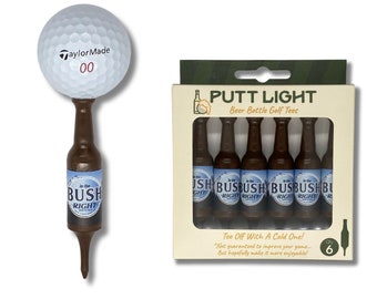 In The Bush Right Golf Tee - Unbreakable, Plastic Golf Tees - Perfect Golf Gift for Him or Her - Great for Novelty Father's Day Gifts