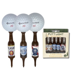 Beer Bottle Golf Tees Golf Gift For Man or Woman Virtually Unbreakable Golf Tee Great for Father' Day and Birthday Presents Bachelor Variety Pack #2