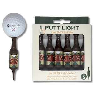 Dos Bogeys Beer Bottle Golf Tees - Christmas Golf Gift For Man or Woman - Virtually Unbreakable Golf Tee - Great for Birthday Presents