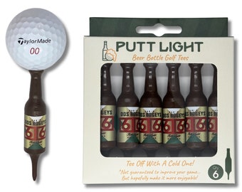 Dos Bogeys Beer Bottle Golf Tees - Christmas Golf Gift For Man or Woman - Virtually Unbreakable Golf Tee - Great for Birthday Presents