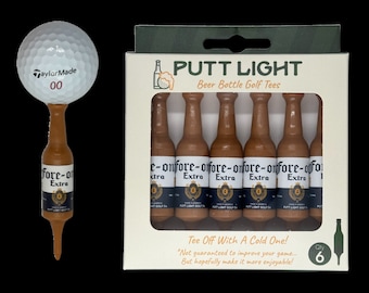 Foreona Beer Bottle Golf Tees - Golf Gift For Man - Unbreakable Golf Tee - Great for Father' Day and Birthday Presents - Bachelor Party