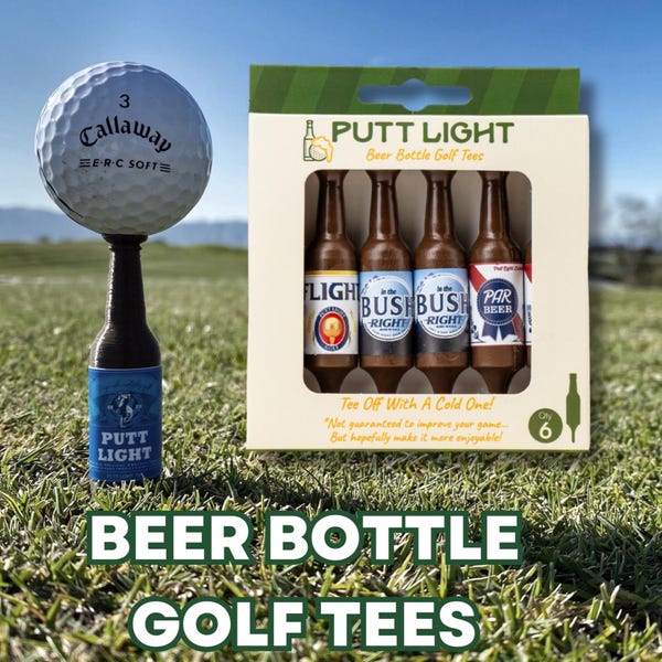 Beer Bottle Golf Tees – Father’s Day Golf Tees Men, Lover Golf Gift, Novelty Golf Tee Set, Golf Gifts for Dad, Husband, Boyfriend, Funny
