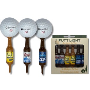 Beer Bottle Golf Tees Golf Gift For Man or Woman Virtually Unbreakable Golf Tee Great for Father' Day and Birthday Presents Bachelor Variety Pack