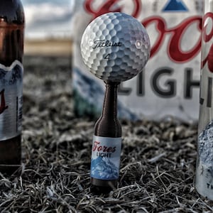 Beer Bottle Golf Tees Golf Gift For Man or Woman Virtually Unbreakable Golf Tee Great for Father' Day and Birthday Presents Bachelor Fores Light