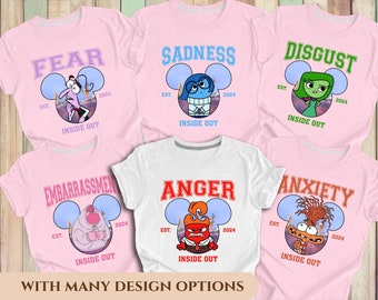 Inside Out Characters Shirts, Inside Out 2 Shirt, Inside Out Group Matching, Disneyland Trip Shirt, Inside Out Family Party Shirt