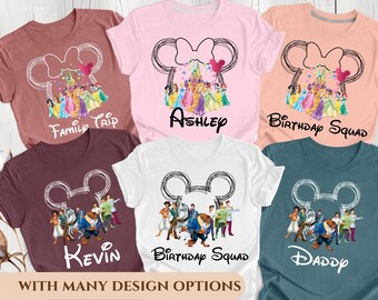 Personalized Disney Family Birthday Shirt, Customizable Prince Birthday Shirt, Custom Disney Family Vacation 2024 Shirt, Disney Boy Shirt