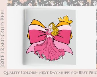 Aurora, Princesa Disney, Transferencias Disney, Listas para imprimir, Transferencias DTF personalizadas, Regalos Disney, Alta calidad, Transferencias DTF para prensado en caliente