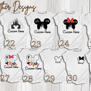 Pu&ograve; includere: Un set di 11 magliette bianche con vari disegni a tema Disney. I disegni includono le orecchie di Topolino, il castello di Cenerentola e altri personaggi Disney. Le magliette sono numerate da 21 a 31.