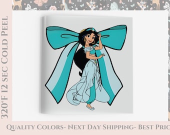 Jazmín, Princesa Disney, Transferencias Disney, Listas para imprimir, Transferencias DTF personalizadas, Regalos Disney, Alta calidad, Transferencias DTF para prensado en caliente