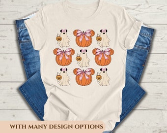 Disney Halloween Shirts, Minnie Pumpkin Shirt, Minnie Ghost Shirt, Spooky Season Shirt, Disney Halloween, Disney Trip Tee, Personalized.