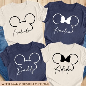 Customizable Mickey Shirt, Personalized Disney Minnie Shirt, Custom Disney Family Trip Shirt, Personalized Disney Kids Shirt, Mickey Kid tee