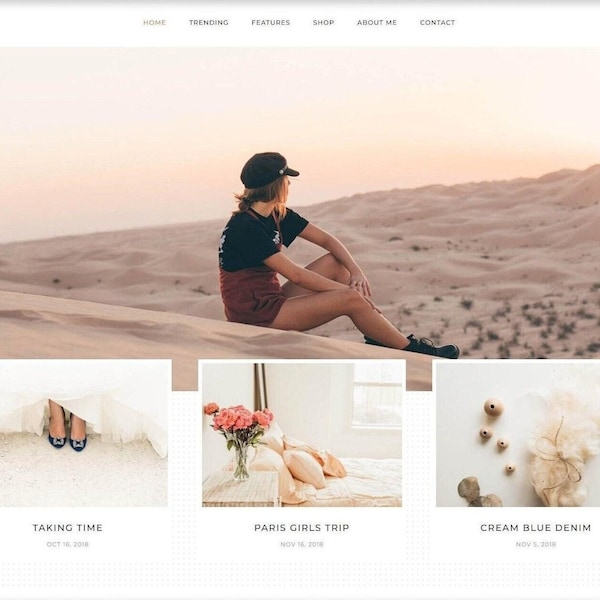 WordPress Themes For Travel Bloging Photography Influencer Feminie Website Theme