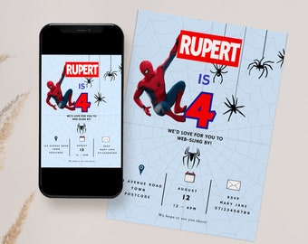 Spiderman Inspired Digital Invitation