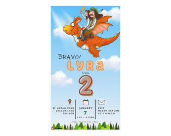 Zog Flying Doctors Digital Invitation Print Invitation