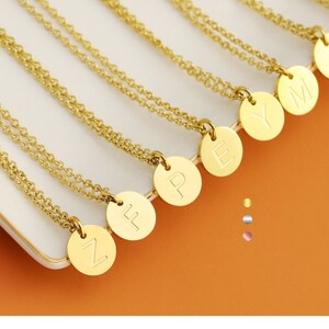 Collar inicial, collar de letras, collar de oro, collar de nombre personalizado, regalos de esposa, regalos para mamá, regalo del día de San Valentín de cumpleaños de las mamás
